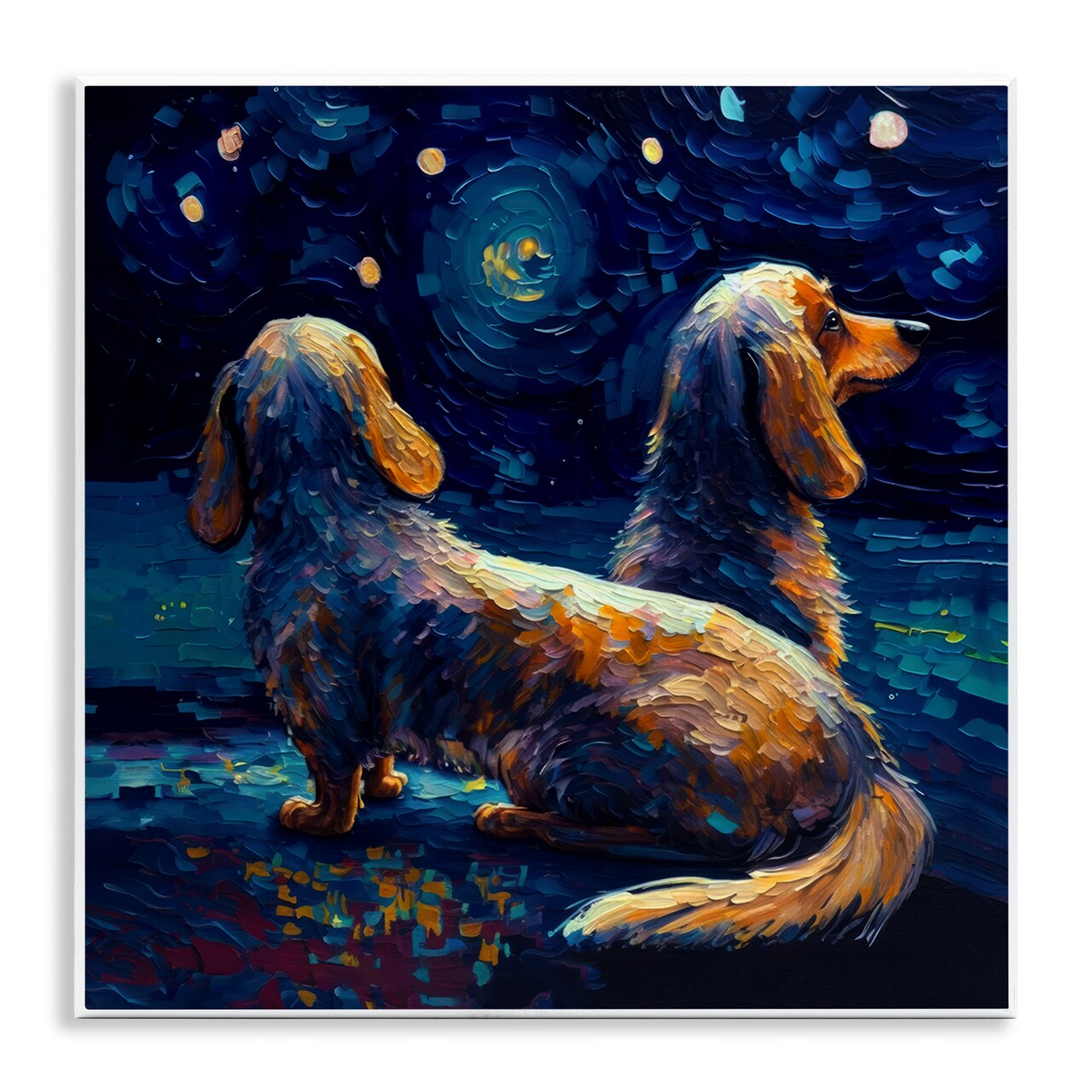 Stupell Industries Van Gogh Style Dogs Wall Plaque Art Design by Svetlana Aleynikova